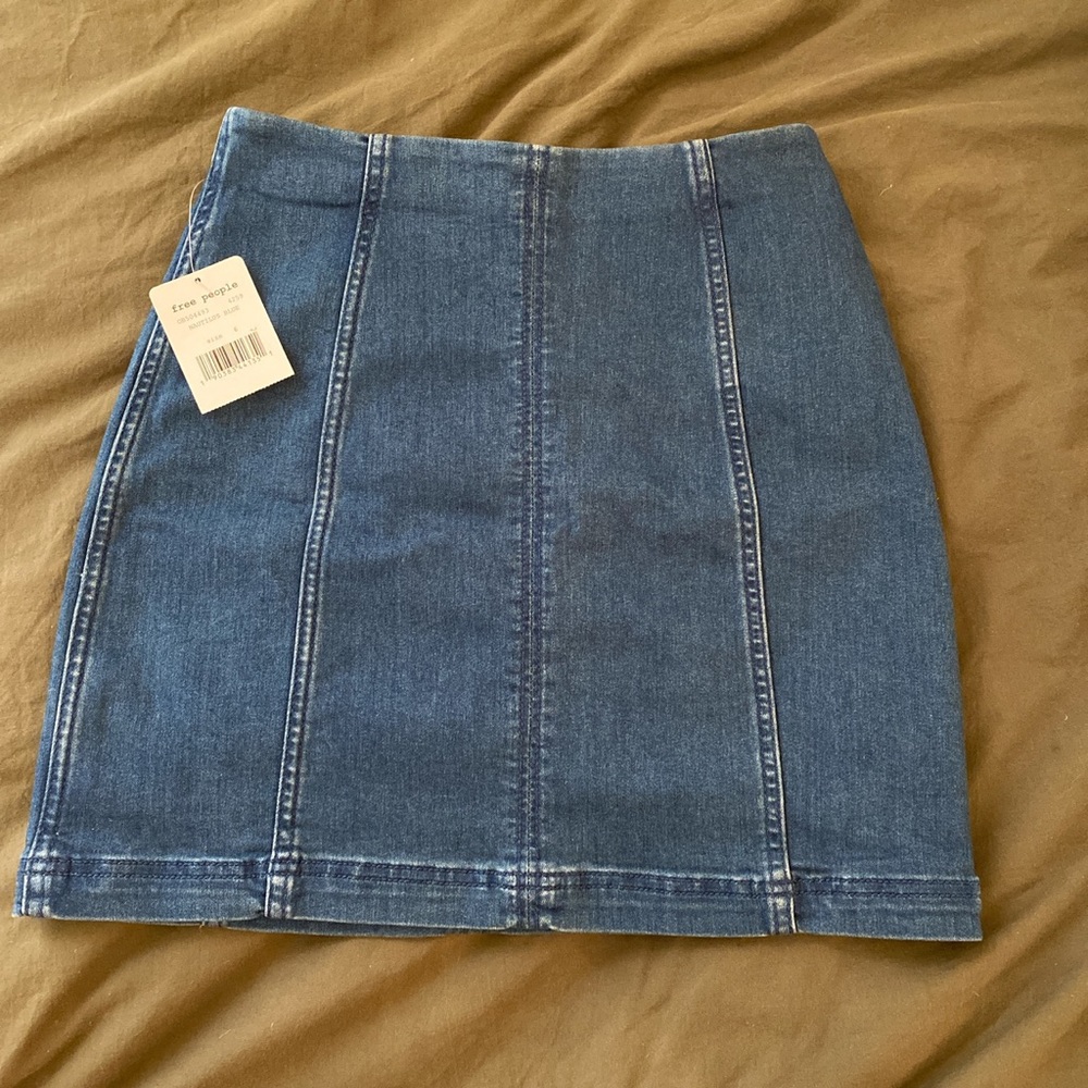 Free people jean skirt